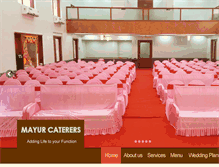 Tablet Screenshot of mayurcaterers.net